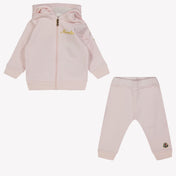 Moncler Baby Girls Jogging Suit jasnoróżowy