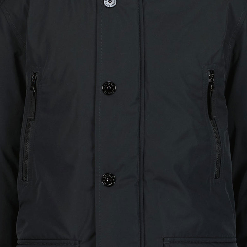 Stone Island Jungen Wintermantel Schwarz