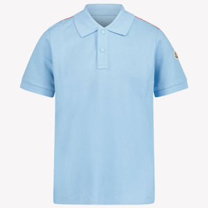 Moncler Enfant Garçons Polo Bleu Clair