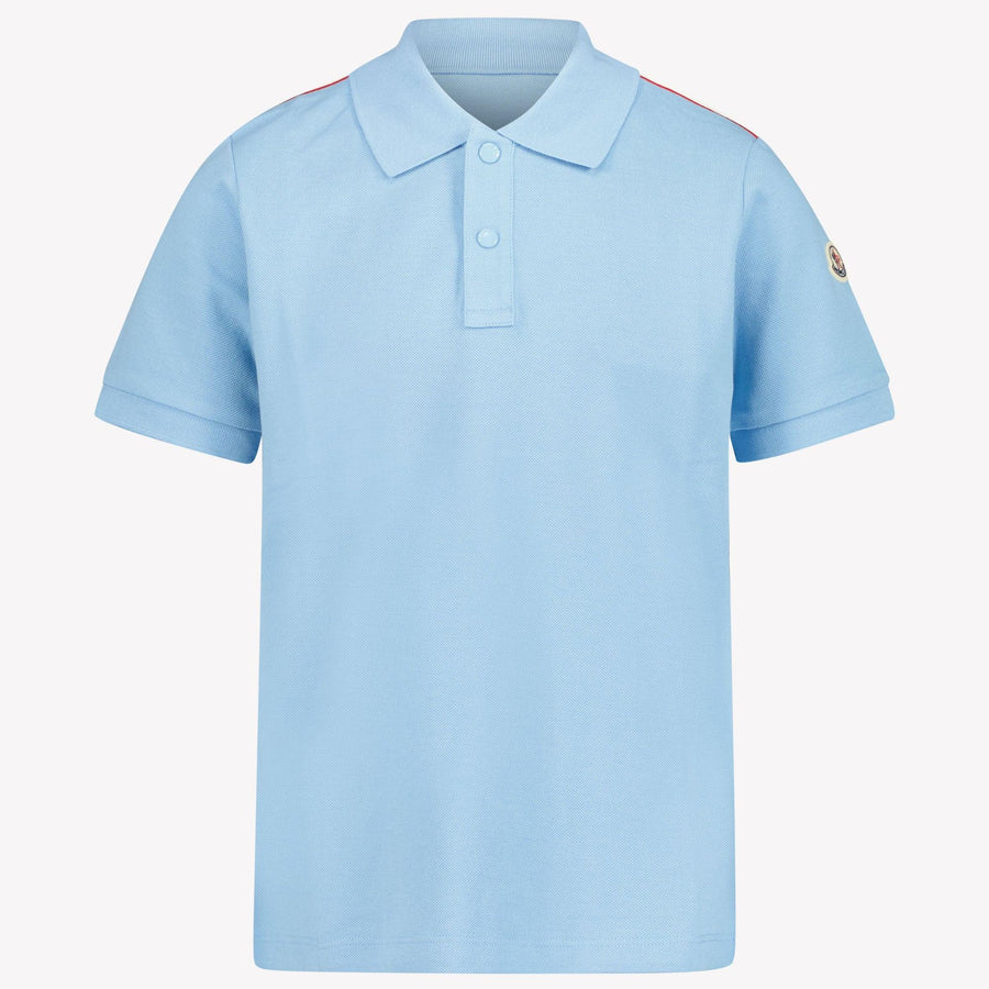 Moncler Enfant Garçons Polo Bleu Clair