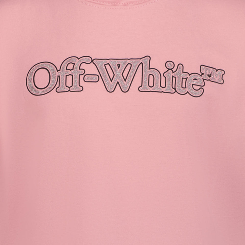 Off-White Ragazze Maglietta Rosa