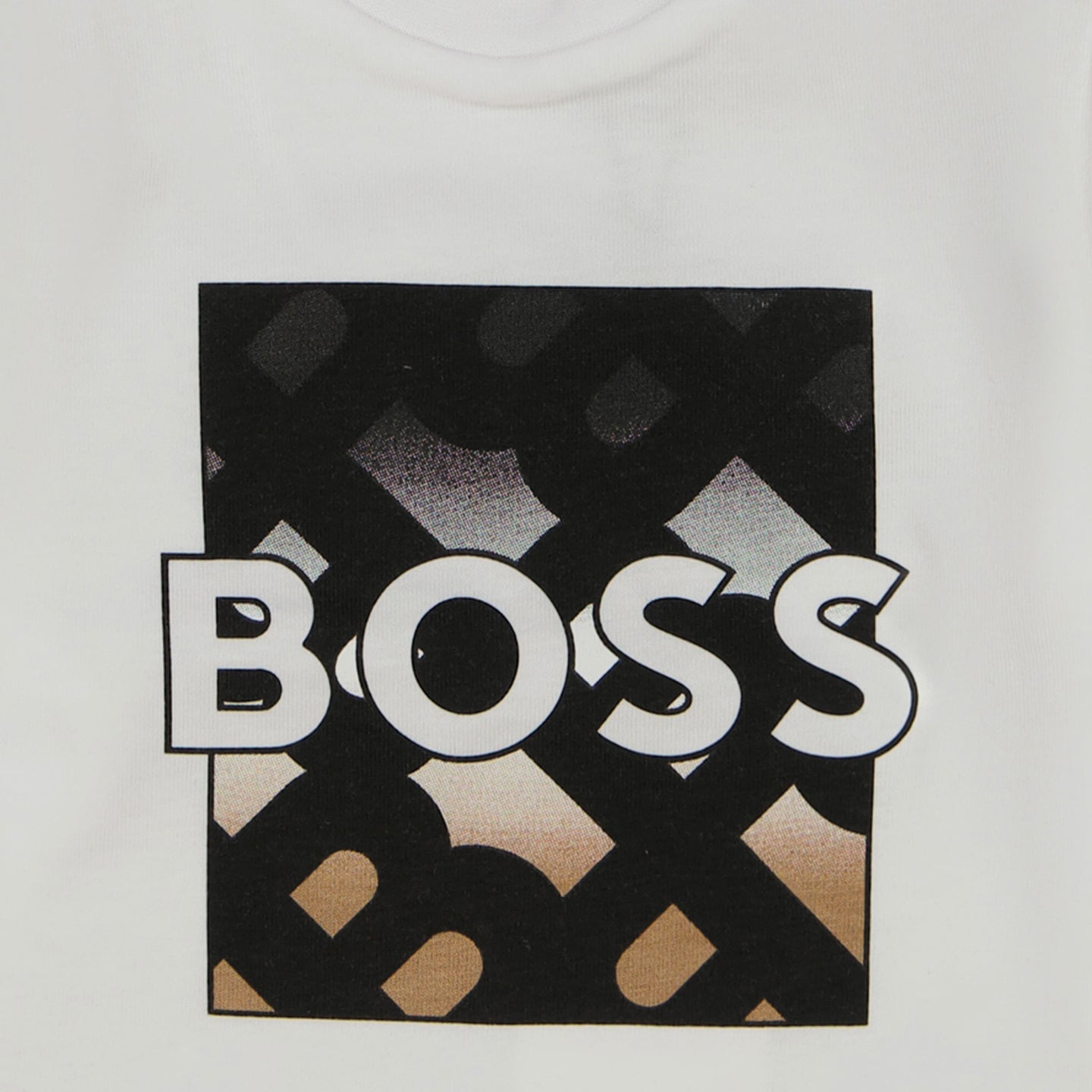 Boss Bambino Ragazzi Maglietta Bianco