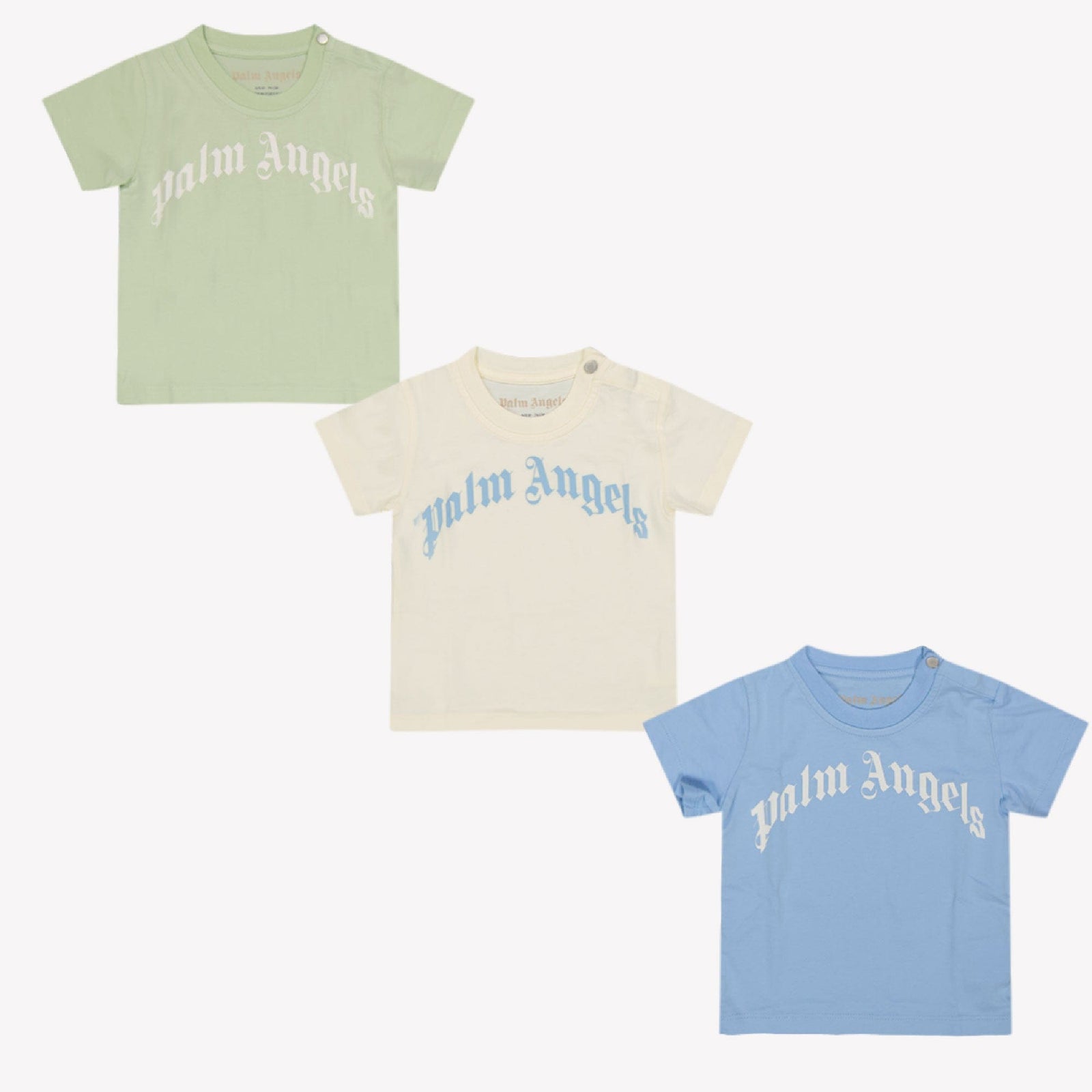 Palm Angels Baby Jongens T-shirt Licht Blauw 3/6