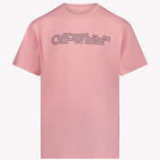 Off-White Mädchen T-Shirt Rosa