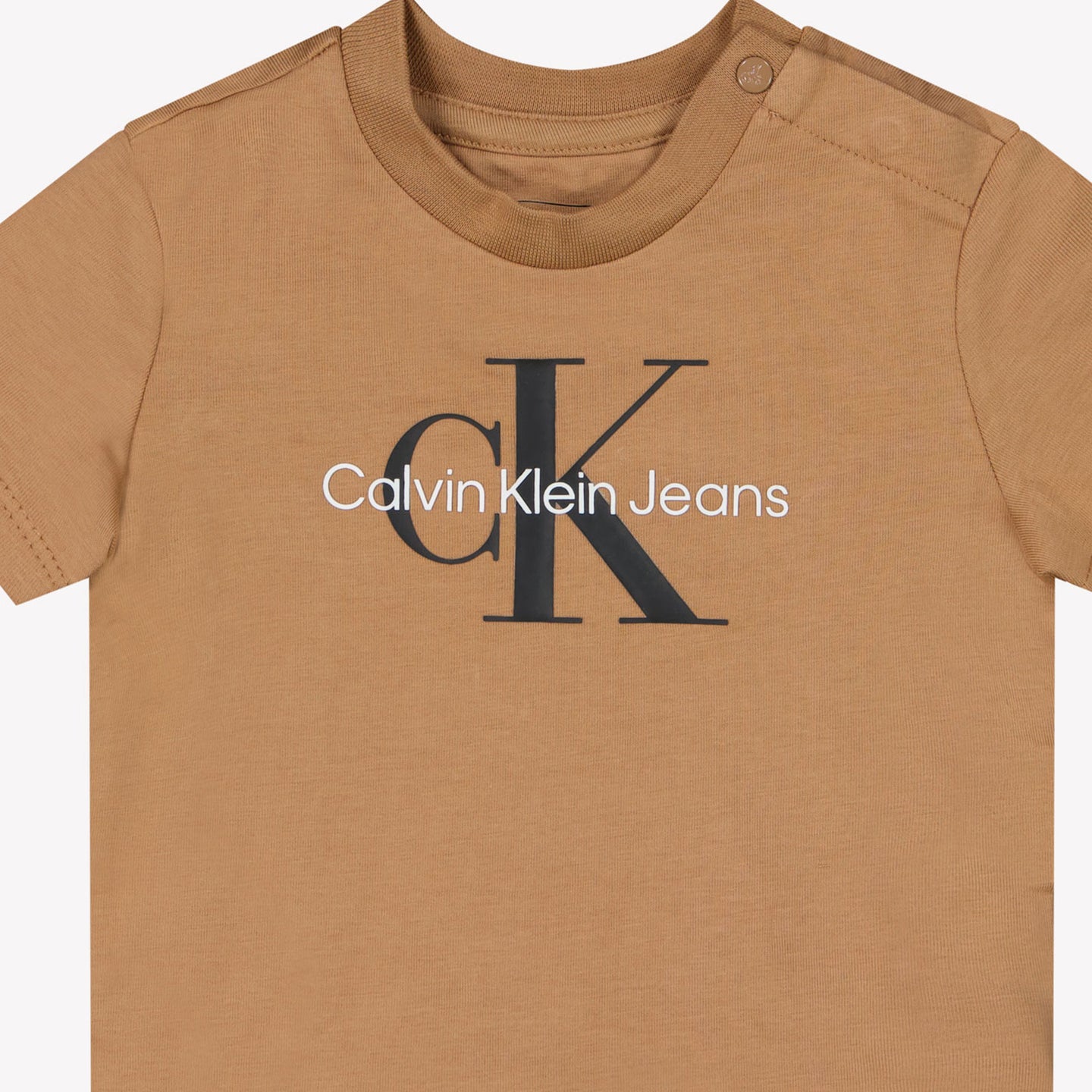 Calvin Klein Baby Unisex T-Shirt in Beige