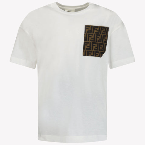 Fendi Unisex T-shirt Wit 4Y