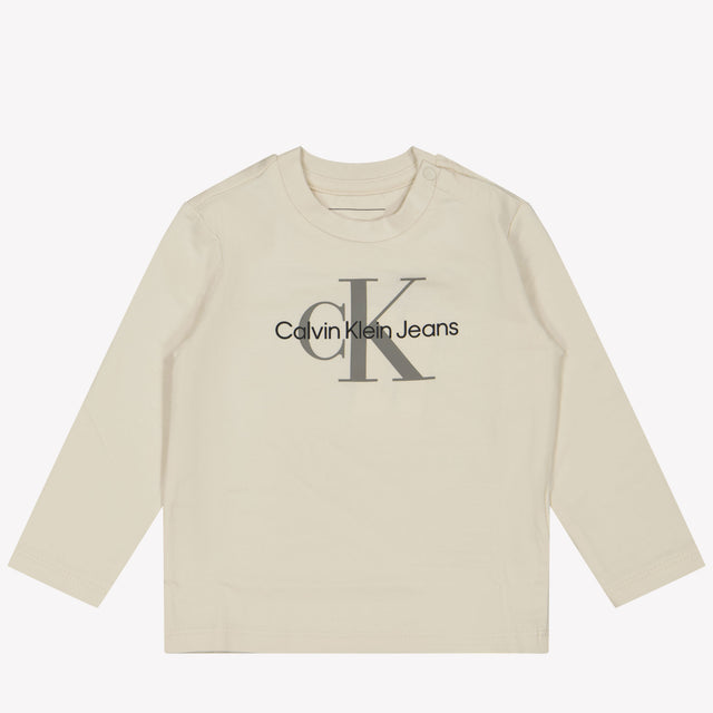 Calvin Klein Baby Unisex T-Shirt in Off White