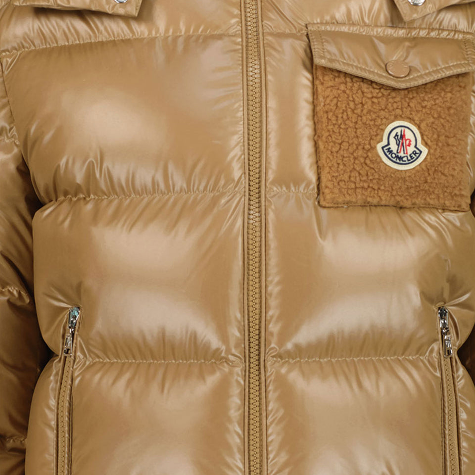 Moncler Noël Garçons Veste d'hiver Beige