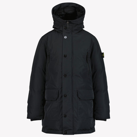 Stone Island Jungen Wintermantel Schwarz