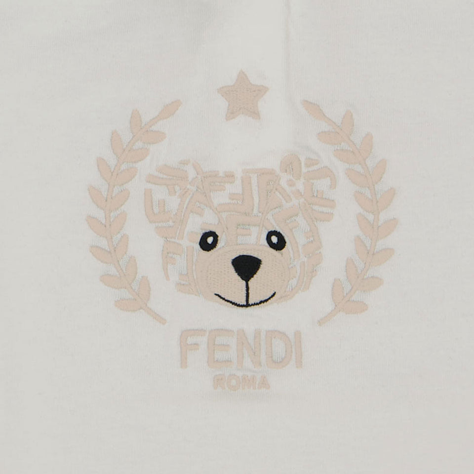 Fendi Bébé Unisexe T-shirt Blanc