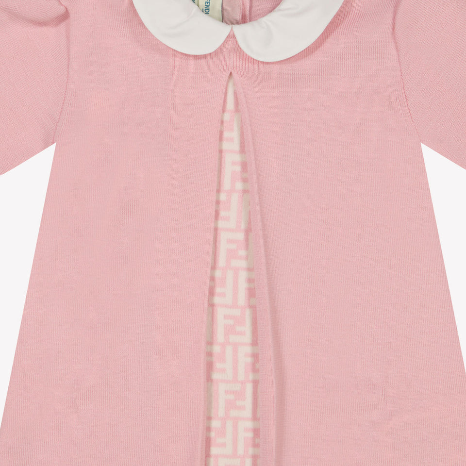 Fendi Bambino Ragazze Vestito Rosa Chiaro