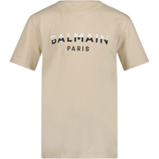 Balmain Enfant Garçons T-shirt Beige