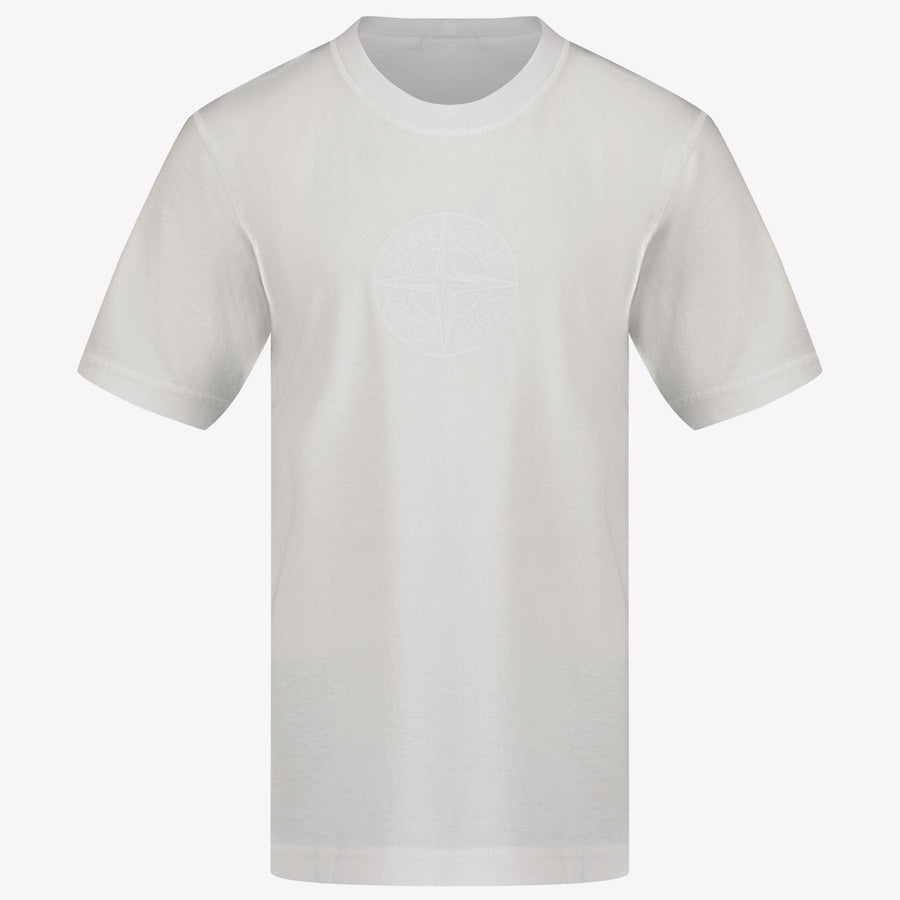 Stone Island Kids Boys  T-Shirt White