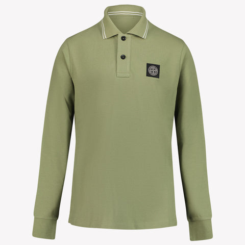 Stone Island Jungen Polo Olivgrün