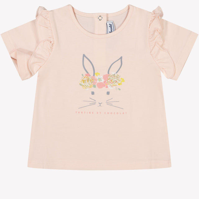 Tartine et Chocolat Baby T-Shirt Licht Roze 3 mnd