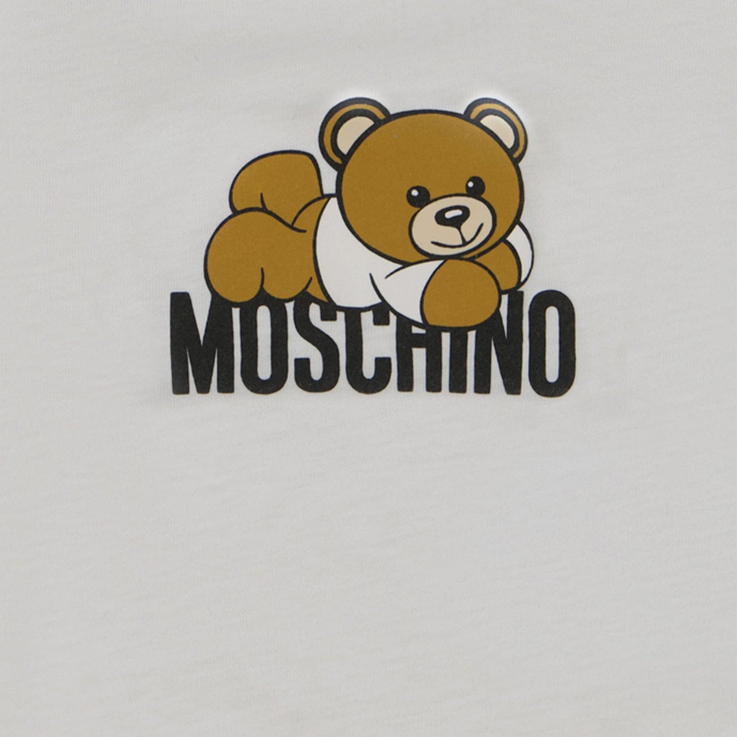 Moschino Baby Unisex T-shirt Off White 3/6