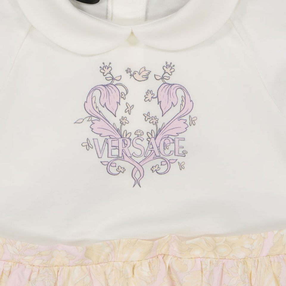 Versace Bébé Filles Robe Rose Léger