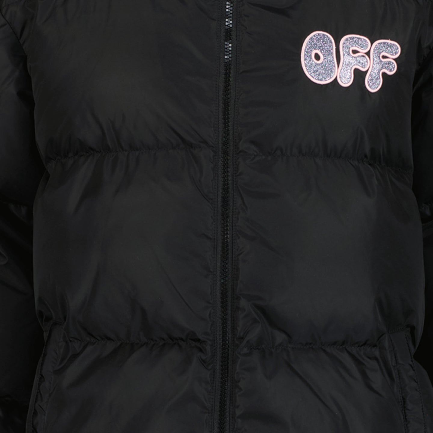 Off-White Gran abrigo de invierno de chicas negras