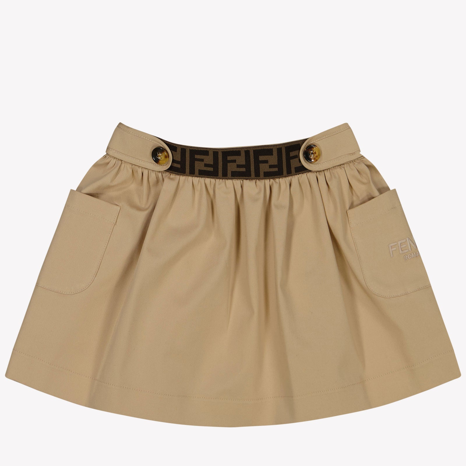 Fendi Bebé Chicas Falda Beige