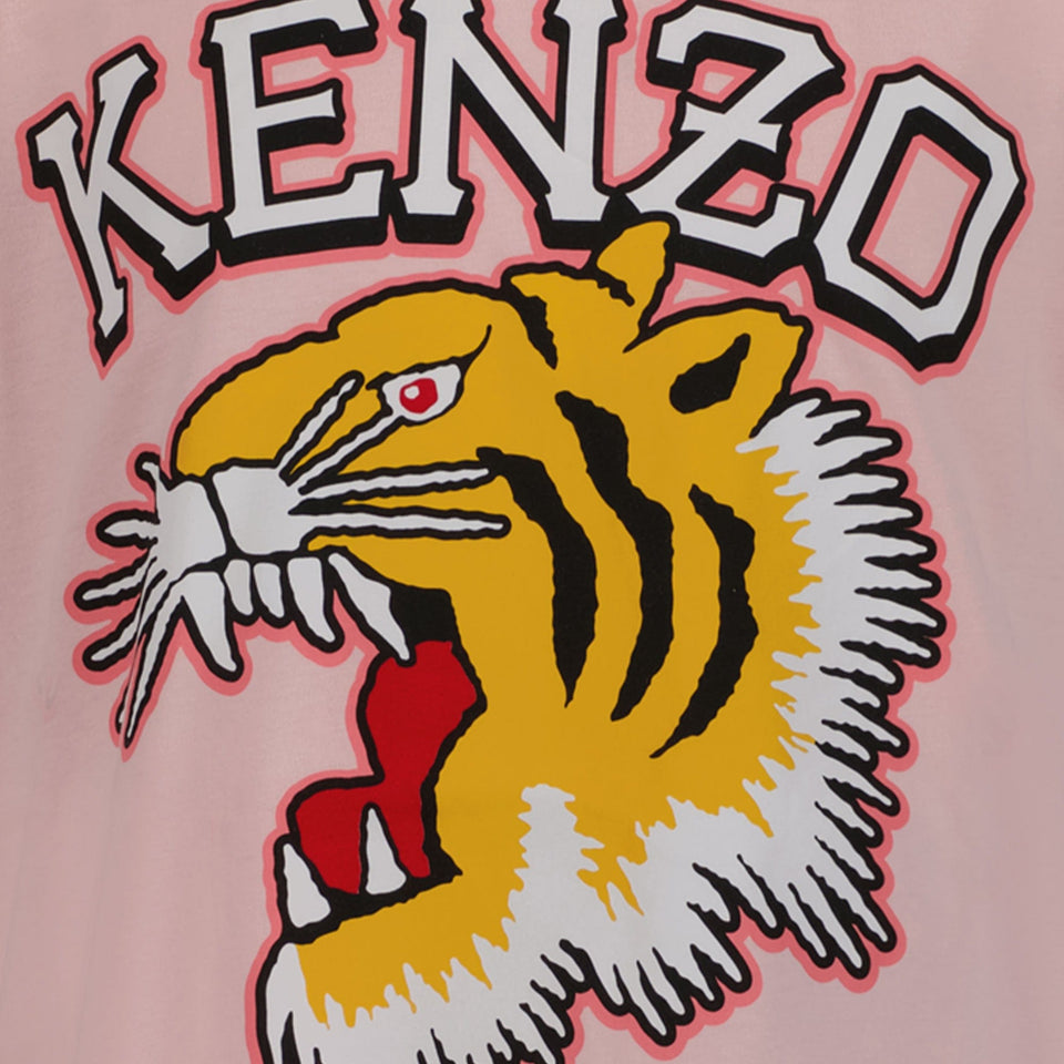 Kenzo Kids Unisex T-shirt Licht Roze