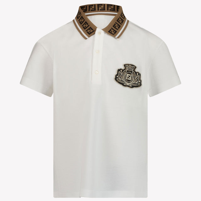 Fendi Kinderjungen Polo in Weiß