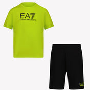 EA7 Kids Boys Set Lime