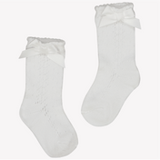 Calcetines para niñas de alcalde blancos