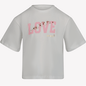 T-shirt per ragazze per bambini di Pinko Off bianco