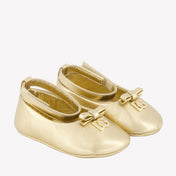 Dolce & Gabbana Sapatos de meninas de ouro
