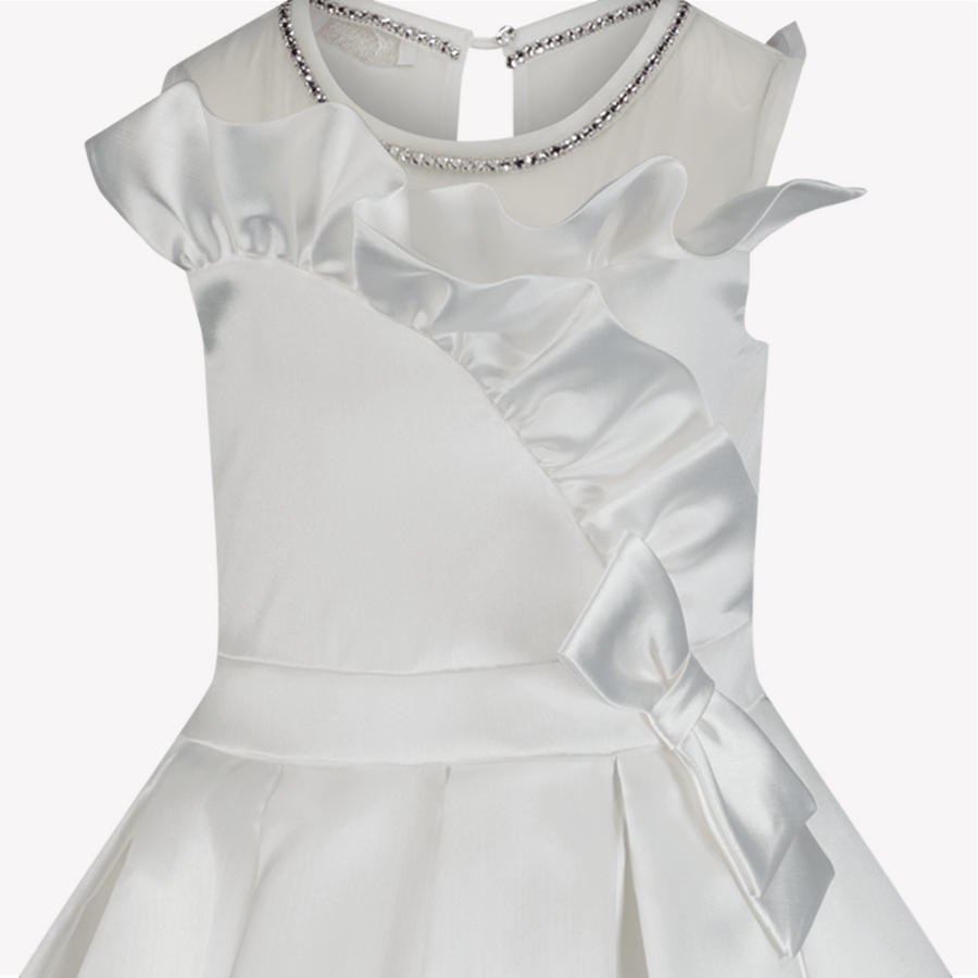 MonnaLisa Kinder Meisjes Jurk Off White