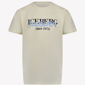 T-shirt per ragazzi iceberg per bambini beige