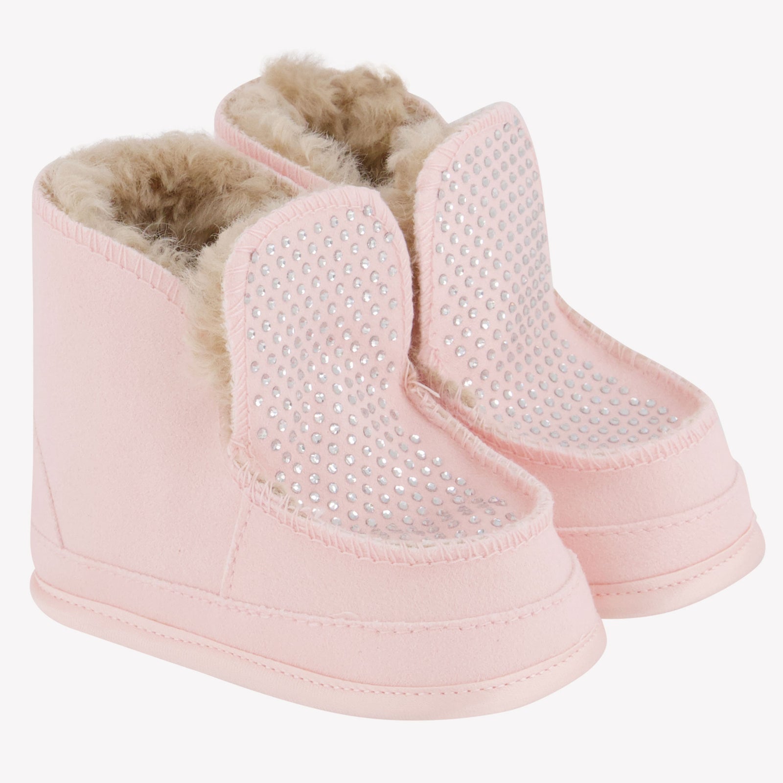 Monnalisa Zapatos de niñas de bebé rosa claro