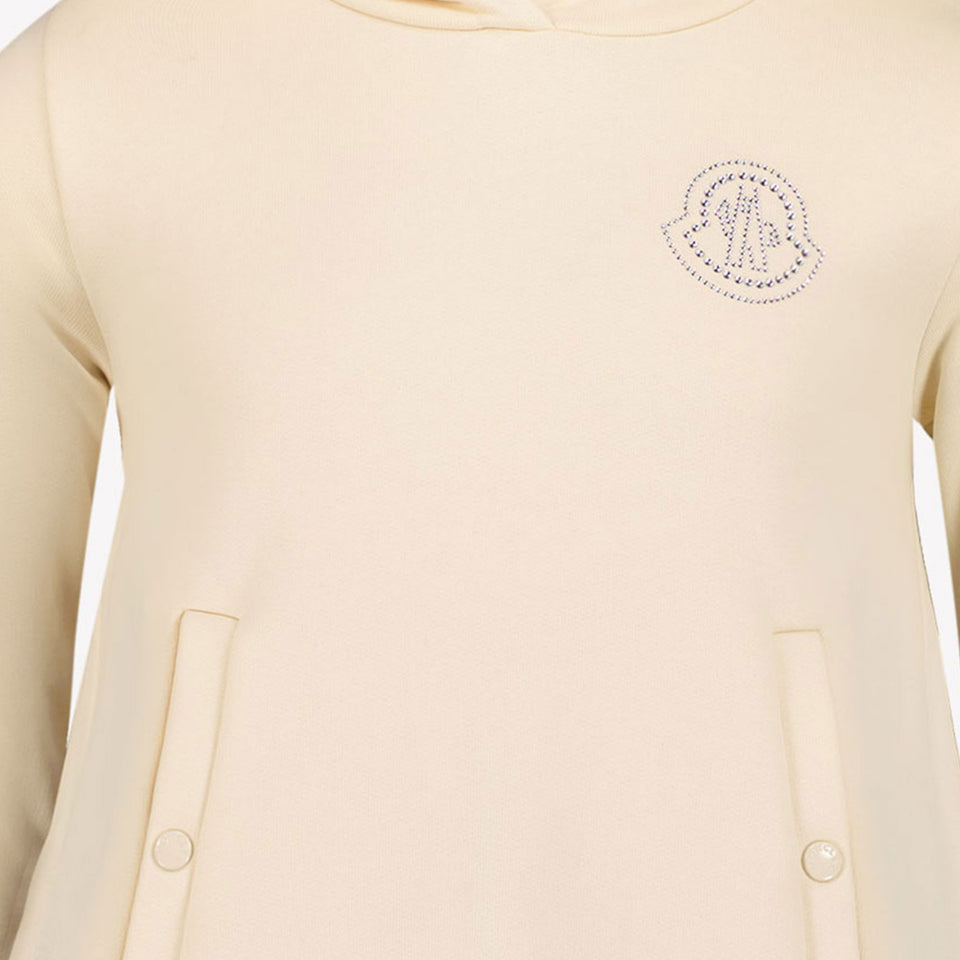 Moncler Ragazze Vestito Bianco Sporco