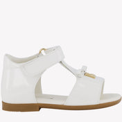 Dětské dívky Dolce & Gabbana sandály bílé