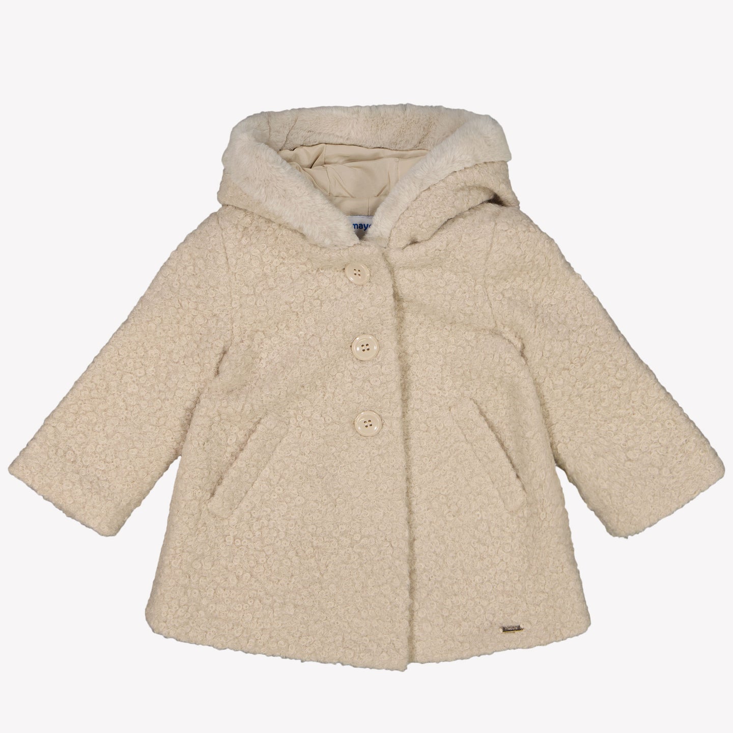 Mayoral Baby girls winter coat Light Beige