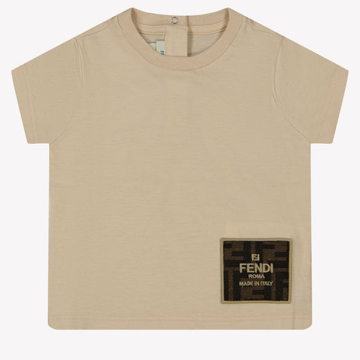 Fendi Baby Unisex T-shirt Beige 3 mnd