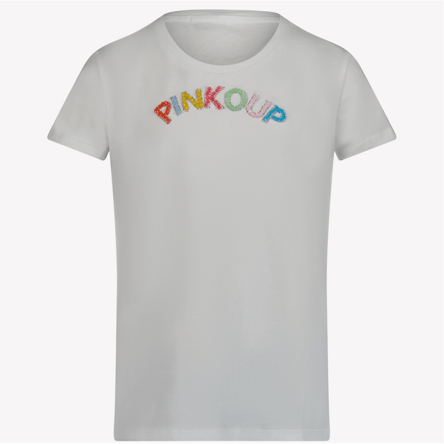 Pinko Kinder Meisjes T-Shirt Wit 8Y