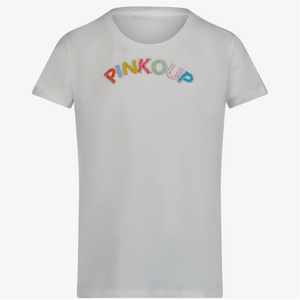 Pinko Kinder Meisjes T-Shirt Wit 8Y