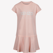 Kenzo Kids Kids's Girls Vestido de color rosa claro