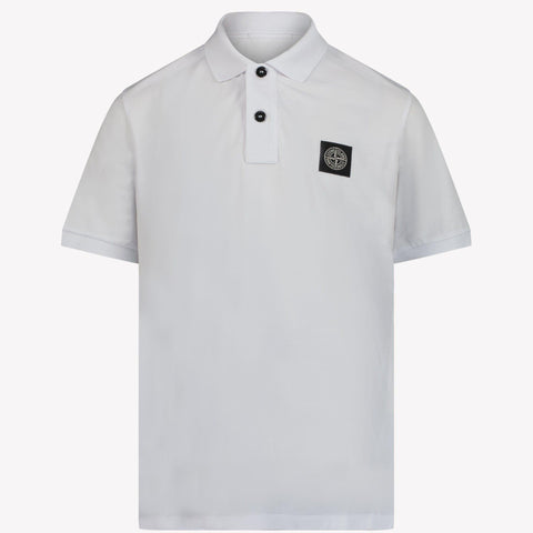 Stone Island Niños para niños Polo blanco
