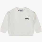 Moschino Bebé unisex suéter de blanco