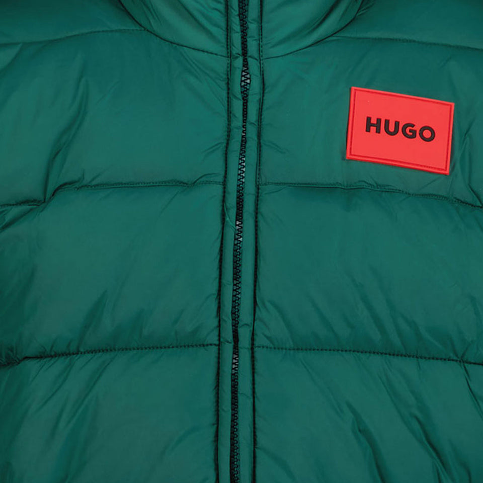 Hugo Kinder Chicos Abrigo de invierno Verde Oscuro