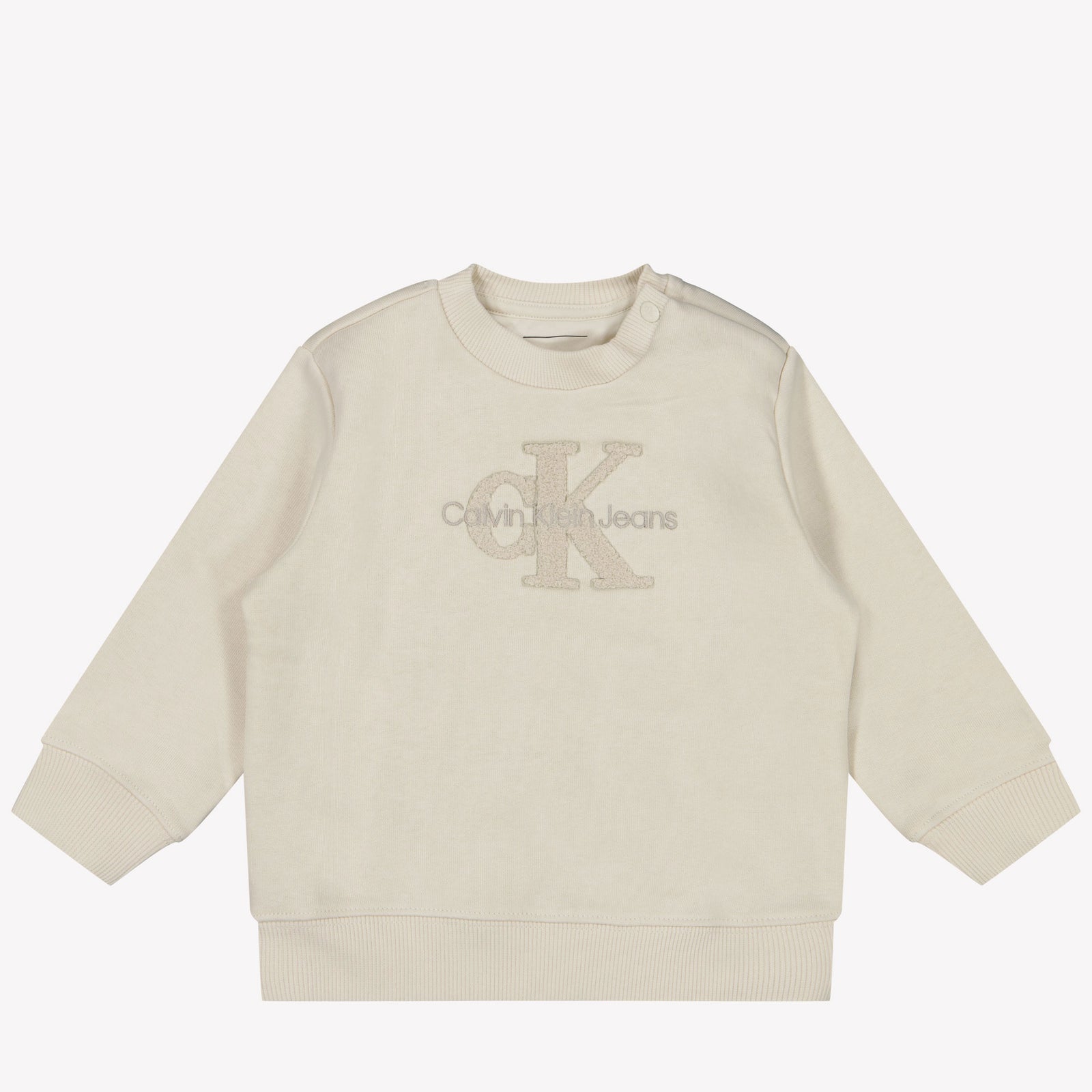 Calvin Klein Bebé Unisex Suéter en Blanco Roto