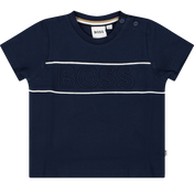 T-shirt boss per bambini navy