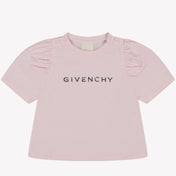 Givenchy T-shirt de menina bebê rosa claro
