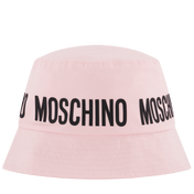 Moschino Kids Girl Hat Hat Jaskie różowe
