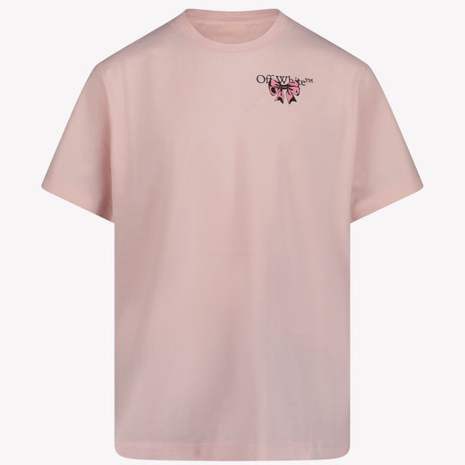 Camiseta de chicas blancas rosa claro