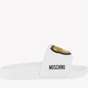 Pantofle Moschino Kindersex bílé