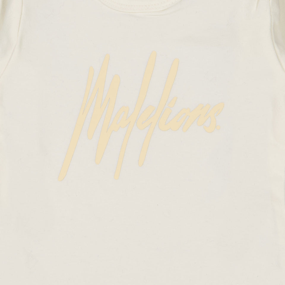 Malelions Bebé Unisex De cuerpo Blanco Roto