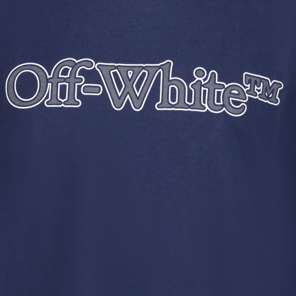 Off-White Jungen T-Shirt Marineblau